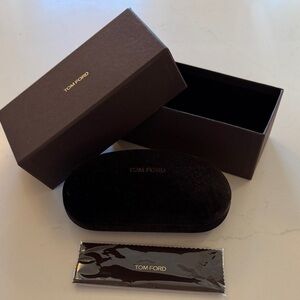 Tom Ford Dark Brown Box + Case with Gold Logo